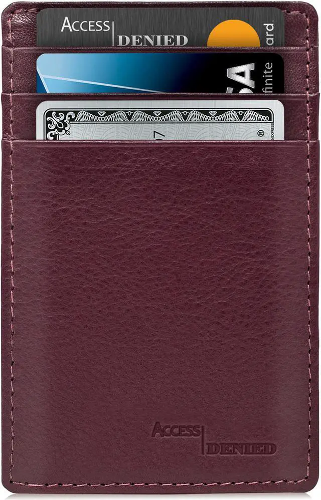 Alt view image 4 of 7 - Slim Minimalist Wallets for Men & Women - Front Pocket Wallet RFID Blocking Card Holder