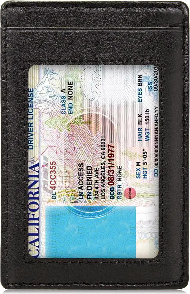 Alt view image 3 of 7 - Slim Minimalist Wallets for Men & Women - Front Pocket Wallet RFID Blocking Card Holder