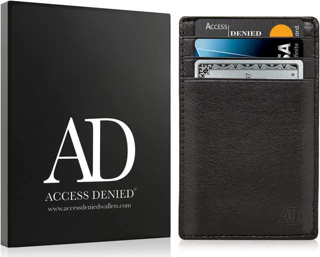 Alt view image 7 of 7 - Slim Minimalist Wallets for Men & Women - Front Pocket Wallet RFID Blocking Card Holder