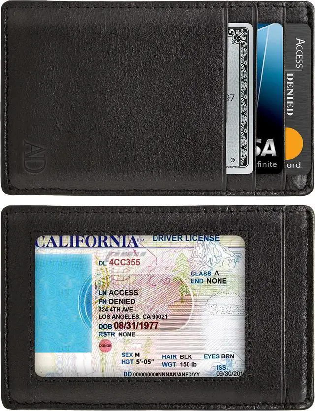 Alt view image 2 of 7 - Slim Minimalist Wallets for Men & Women - Front Pocket Wallet RFID Blocking Card Holder