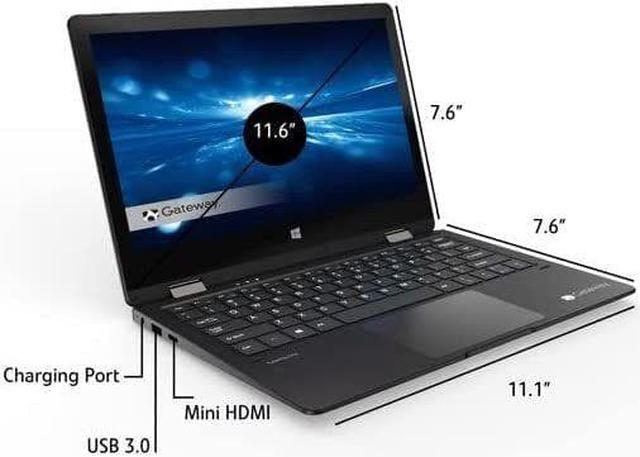 Alt view image 2 of 7 - Gateway GWTC116-2 2-in-1 Laptop, 11.6 HD (1366 x 768) Touchscreen, Intel Celeron N4020, 4 GB LPRAM Ram, 64 GB eMMC Storage, Windows 11