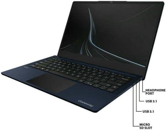 Alt view image 2 of 7 - Gateway GWNC21524 Ultra Slim Laptop, 15.6 HD (1366 x 768), Intel Celeron N4020, 4 GB Ram, 128 GB Solid eMMC Storage, Windows 10