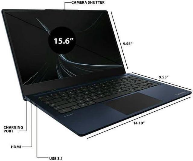 Alt view image 6 of 7 - Gateway GWNC21524 Ultra Slim Laptop, 15.6 HD (1366 x 768), Intel Celeron N4020, 4 GB Ram, 128 GB Solid eMMC Storage, Windows 10