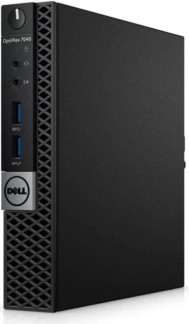 Main image of Dell Optiplex 7040 Micro Tower Desktop, Intel Core i7-6700T, 8GB RAM, 128GB SSD, Windows 10 Pro