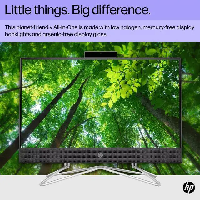 Alt view image 6 of 7 - HP 22-dd0153w All-In-One Desktop, 21.5" FHD (1920 x 1080) Non-Touch, Intel Pentium Silver J5040, 8GB RAM, 128GB SSD, Windows 11 S