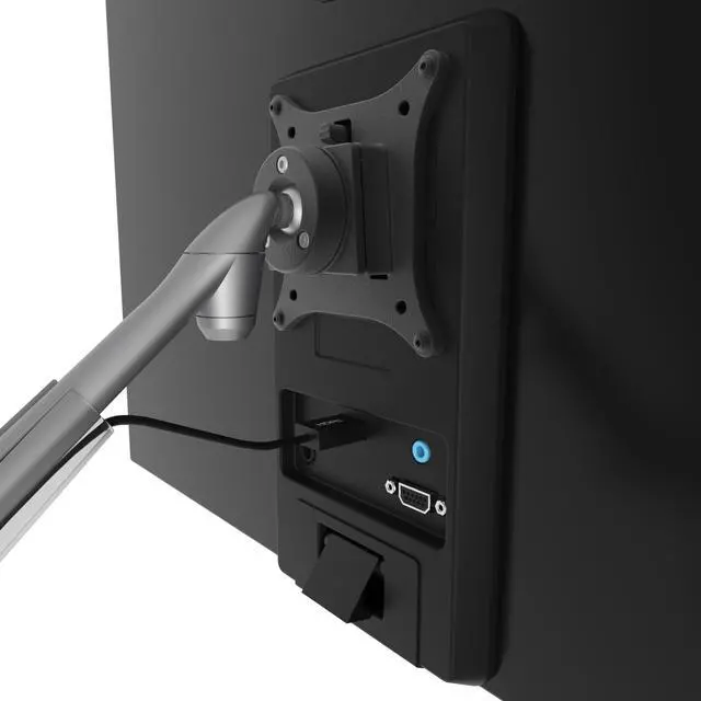 Alt view image 12 of 19 - Kanto DMS2000S Dual-Monitor Desktop Mount for 17-inch to 32-inch Displays - Silver