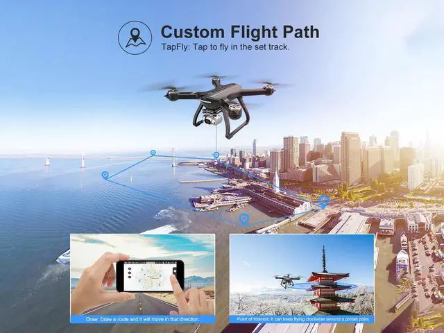 Alt view image 4 of 7 - Holy Stone HS700D GPS Drone with 2K FHD Camera, 5G WIFI Transmission, Custom Flight Mode, Black