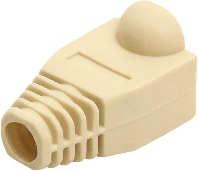 Alt view image 2 of 6 - Cmple 50-Pack RJ45 Strain Relief Boots, RJ45 Boots for Cat6, Cat5e Ethernet RJ45 LAN Cable Connector Boots Cover - 50 PCS, Ivory