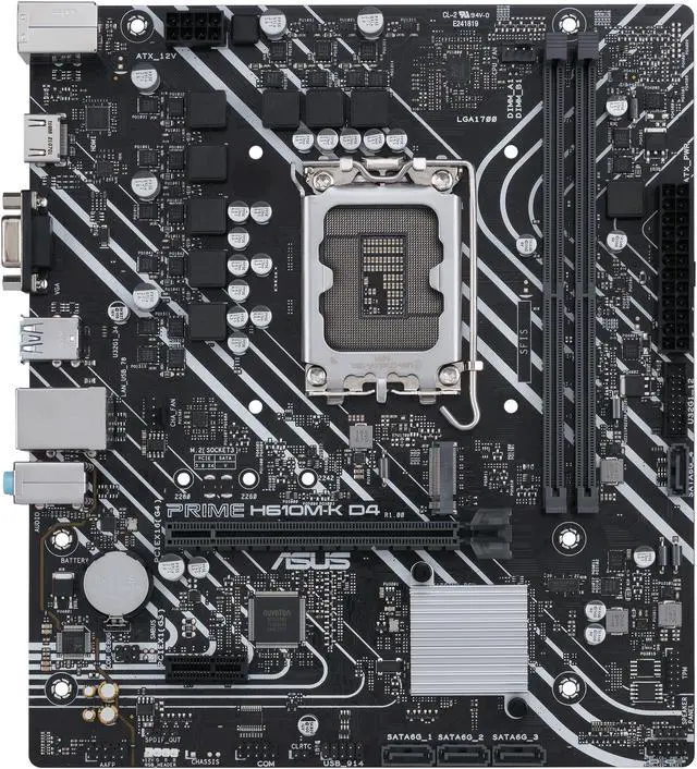 Alt view image 2 of 3 - ASUS PRIME H610M-K D4 Motherboard CPU SOCKET LGA1700 Intel DDR4 1Gb Ethernet