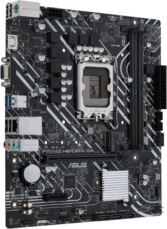 Alt view image 3 of 3 - ASUS PRIME H610M-K D4 Motherboard CPU SOCKET LGA1700 Intel DDR4 1Gb Ethernet