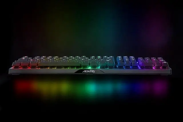 Alt view image 7 of 7 - Gigabyte AORUS K9 Optical Mechanical Switches Gaming Keyboard RGB Splash Proof English & Hebrew