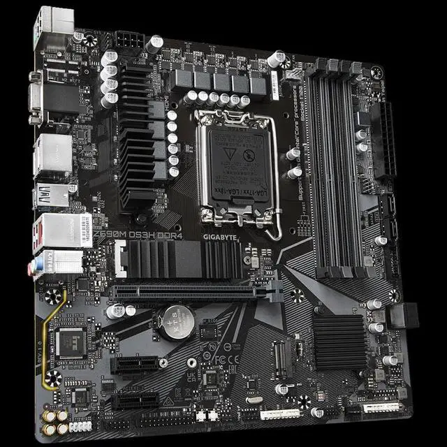 Alt view image 4 of 5 - Gigabyte Z690M DS3H DDR4 Motherboard CPU LGA1700 Intel HDMI DP VGA 2.5GbE LAN
