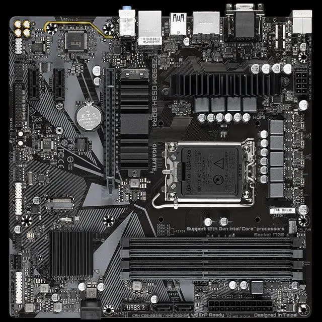 Alt view image 5 of 5 - Gigabyte Z690M DS3H DDR4 Motherboard CPU LGA1700 Intel HDMI DP VGA 2.5GbE LAN
