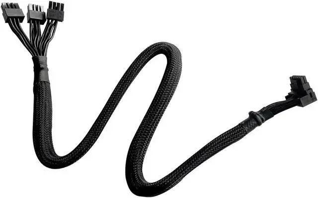 Alt view image 2 of 5 - Cooler Master 650mm 90° 12VHPWR 3X8 PIN TYPE-1 Cable Adapter CMA-NFPC16XXBK1-GL