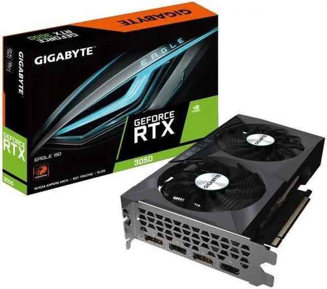 Main image of Gigabyte RTX 3050 GV-N3050EAGLE-8GD PCIE 4.0 Video Card GDDR6 DP HDMI ATX 128bit