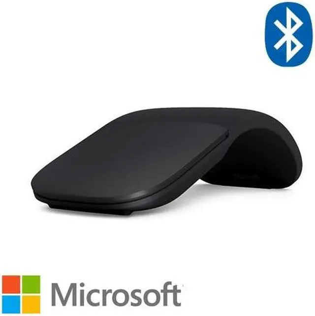 Main image of Microsoft Arc Wireless Bluetooth Mouse Black Folding Ultra portable Windows 10 ELG-00013