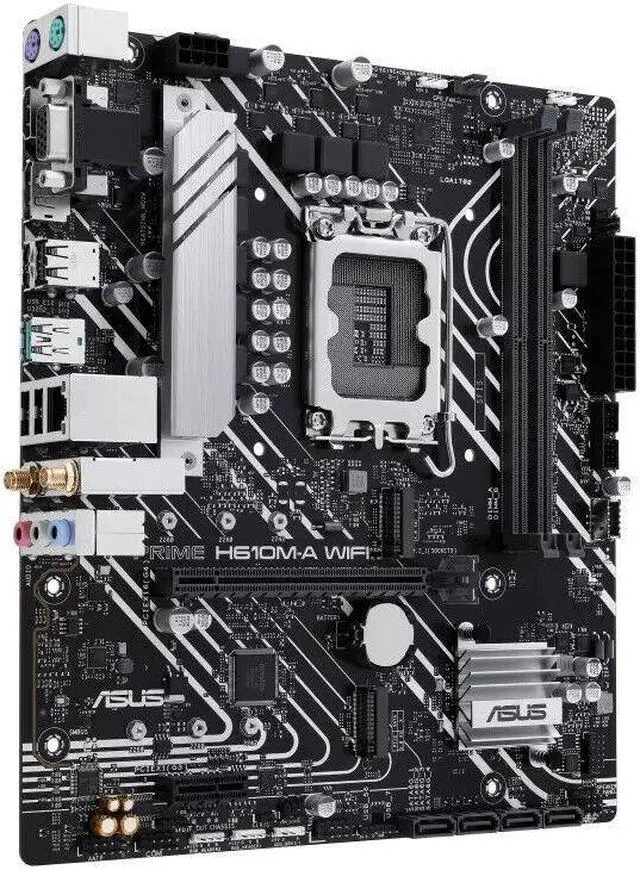 Alt view image 3 of 8 - Asus PRIME H610M-A WIFI LGA 1700 Motherboard DP HDMI VGA Micro ATX WIFI 5