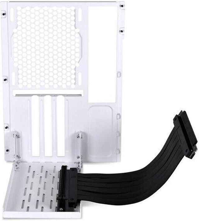 Alt view image 2 of 5 - LIAN-LI Back Panel VERTICAL GPU BRACKET KIT PCI-E3.0 Riser Card WHITE 20cm Cable