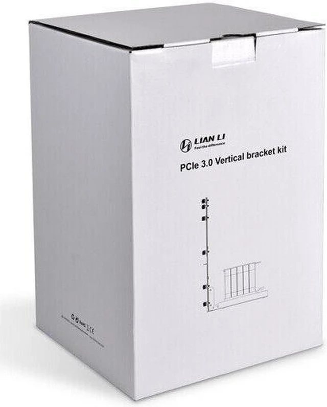 Alt view image 5 of 5 - LIAN-LI Back Panel VERTICAL GPU BRACKET KIT PCI-E3.0 Riser Card WHITE 20cm Cable