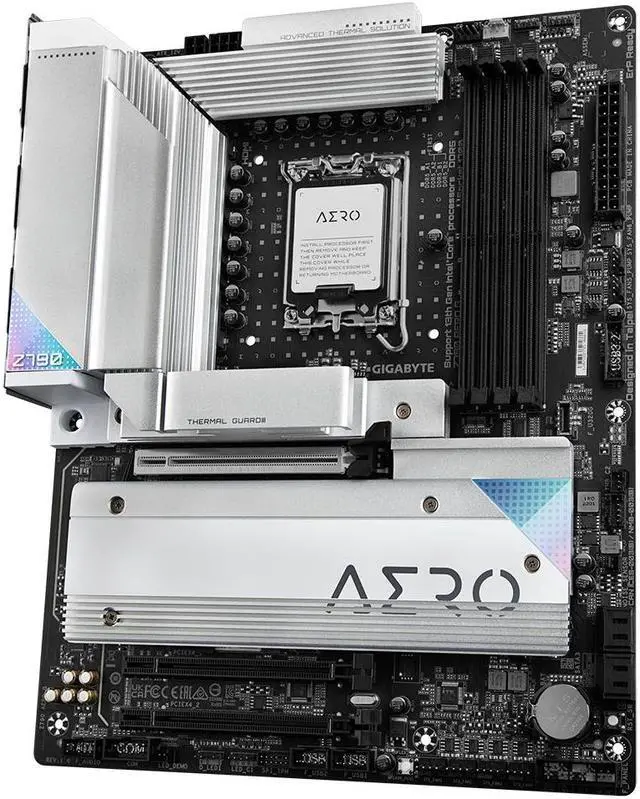 Alt view image 2 of 5 - Gigabyte Z790 AERO G Motherboard CPU LGA1700 Intel DDR5 HDMI 2.5GbE LAN Wi-Fi 6E