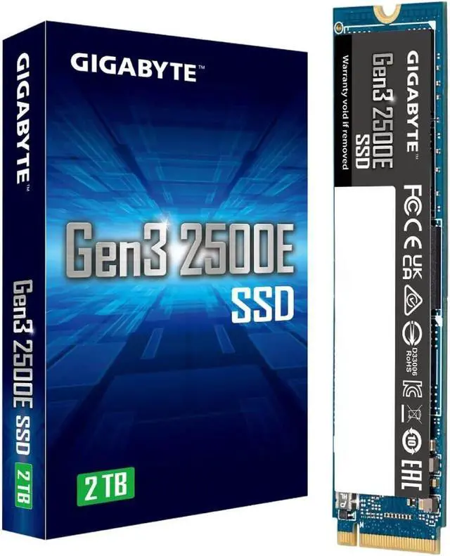 Main image of Gigabyte SSD 2.0TB 2500E M.2 2280 NVMe HMB TRIM SMART Up to 2400 MB/s G325E2TB