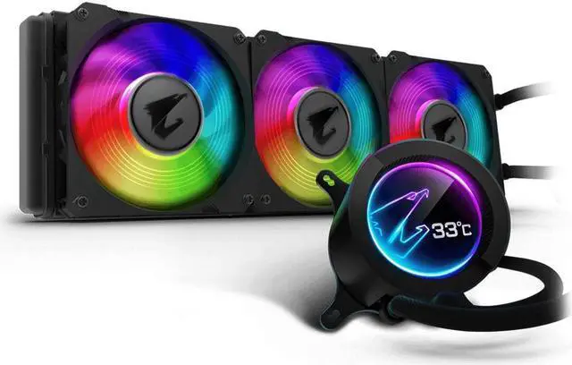 Main image of Gigabyte AORUS LIQUID COOLER 360 GP-ALQCO360 RGB Fusion 2.0 Triple 120mm ARGB Fans