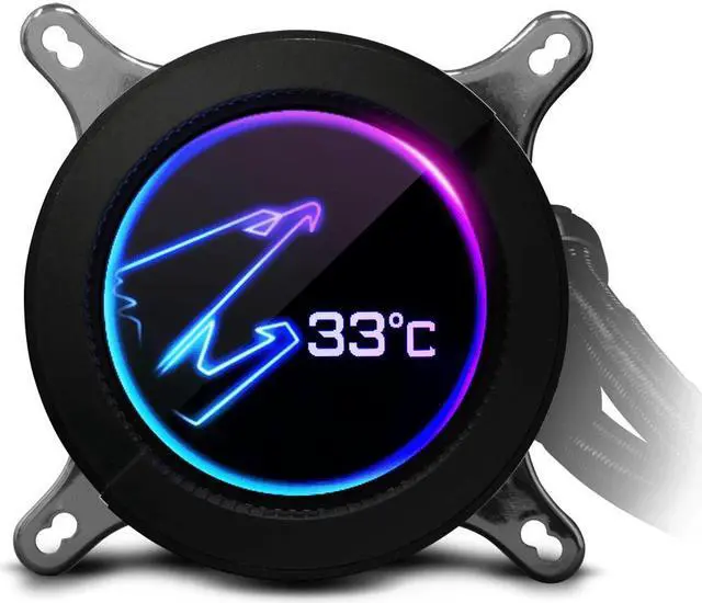 Alt view image 3 of 5 - Gigabyte AORUS LIQUID COOLER 360 GP-ALQCO360 RGB Fusion 2.0 Triple 120mm ARGB Fans