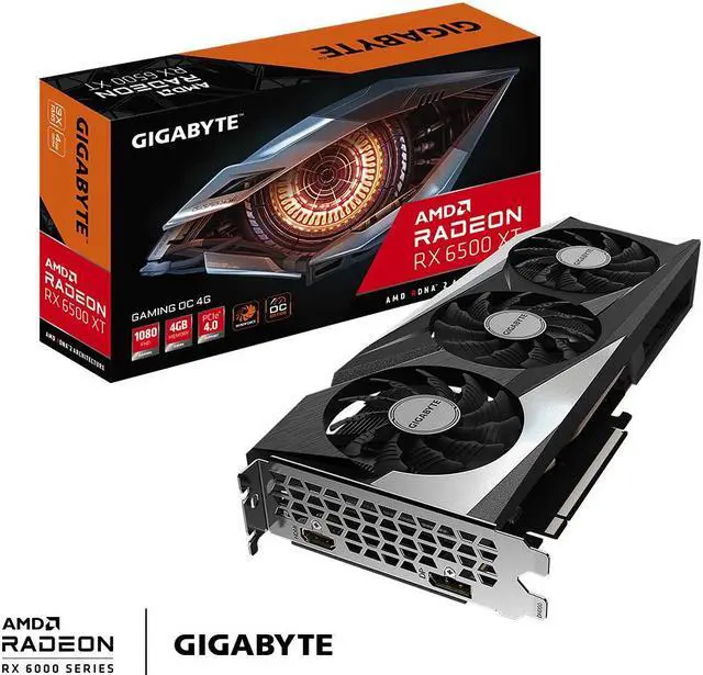Main image of Gigabyte Radeon RX 6500 XT GAMING OC 4GB GDDR6 GV-R65XTGAMING OC-4GD video card