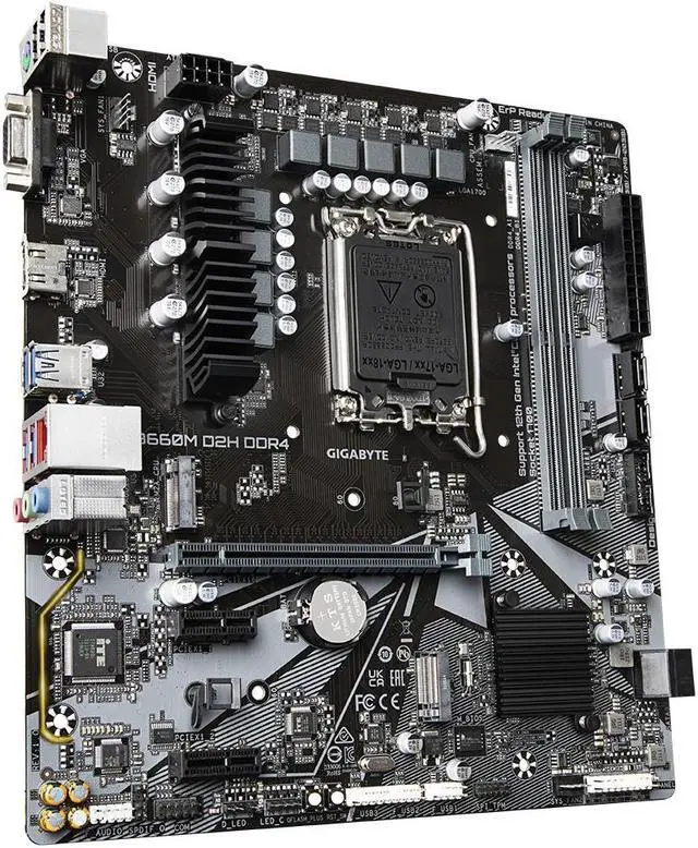 Alt view image 3 of 4 - Gigabyte B660M D2H DDR4 Motherboard CPU Socket LGA1700 Intel 2.5GbE Gaming LAN