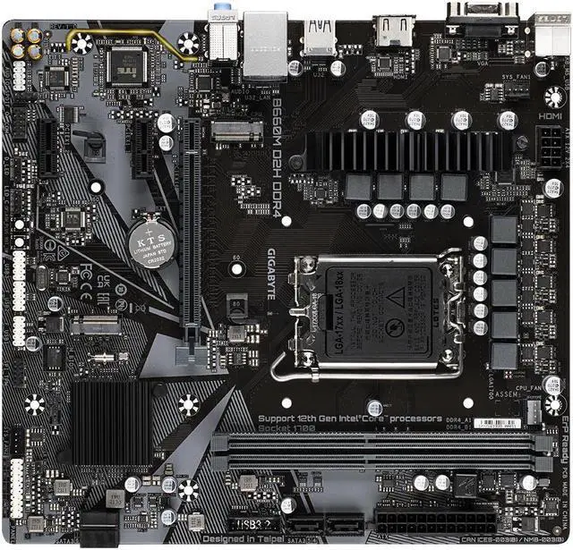 Alt view image 2 of 4 - Gigabyte B660M D2H DDR4 Motherboard CPU Socket LGA1700 Intel 2.5GbE Gaming LAN