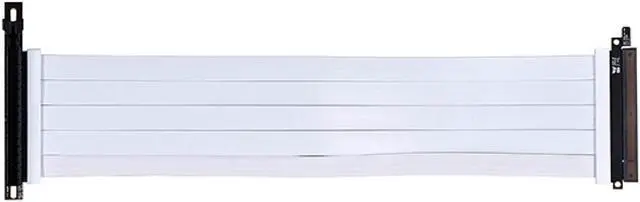 Alt view image 3 of 3 - LIAN-LI O11D EVO UPRIGHT GPU KIT WHITE including a PCIe 4.0 riser cable for seamless connectivity.