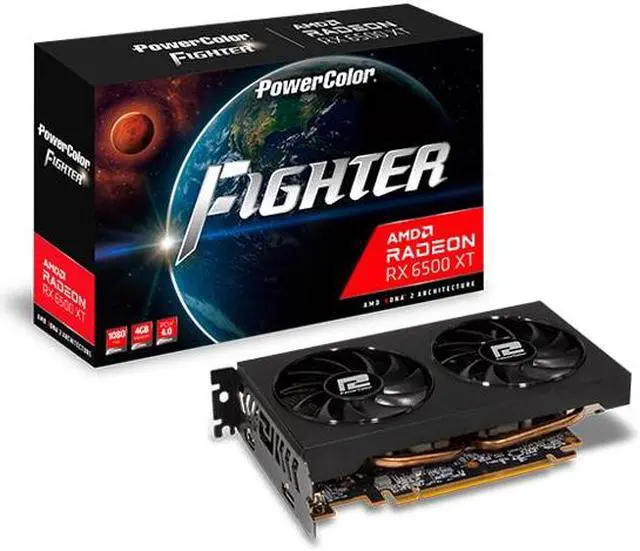 Main image of POWERCOLOR AMD Radeon RX 6500XT AXRX 6500XT 4GBD6-DH/OC GDDR6 HDMI PCI-E 4.0 x 16