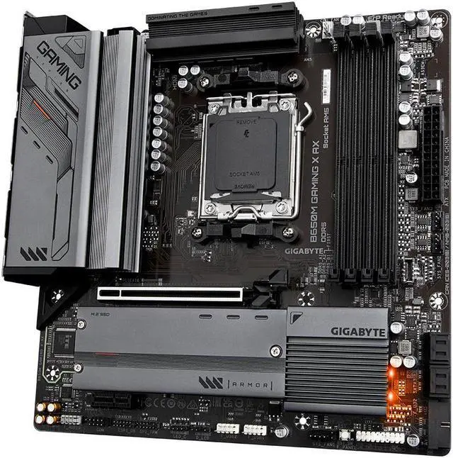 Alt view image 2 of 6 - Gigabyte B650M GAMING X AX Motherboard CPU AM5 AMD Ryzen DDR5 HDMI Wi-Fi 6E