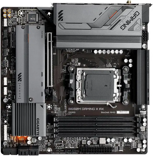 Alt view image 5 of 6 - Gigabyte B650M GAMING X AX Motherboard CPU AM5 AMD Ryzen DDR5 HDMI Wi-Fi 6E