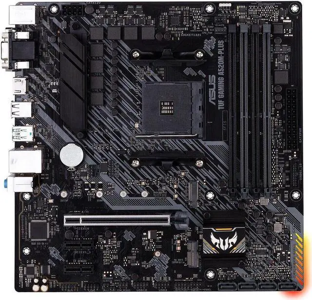 Alt view image 2 of 8 - Asus TUF Gaming A520M-Plus AM4 MicroATX DDR4 SATA3 M.2 PCIe M.2 SATA Motherboard