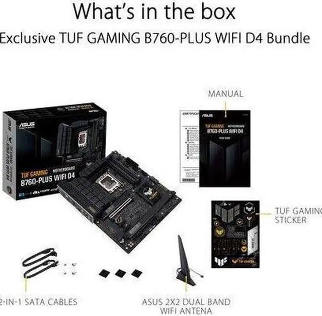 Alt view image 4 of 11 - ASUS TUF GAMING B760-PLUS WIFI D4 LGA1700 ATX Motherboard  DDR4