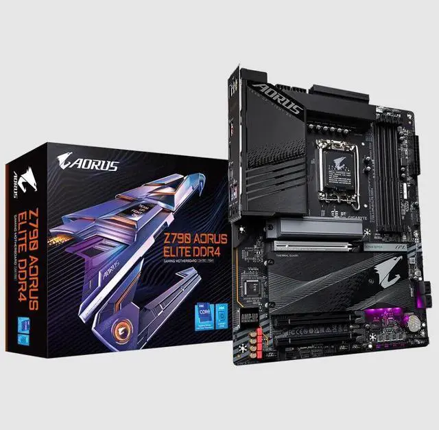 Main image of Gigabyte Z790 AORUS ELITE DDR4 Motherboard CPU LGA1700 Intel HDMI 2.5GbE LAN