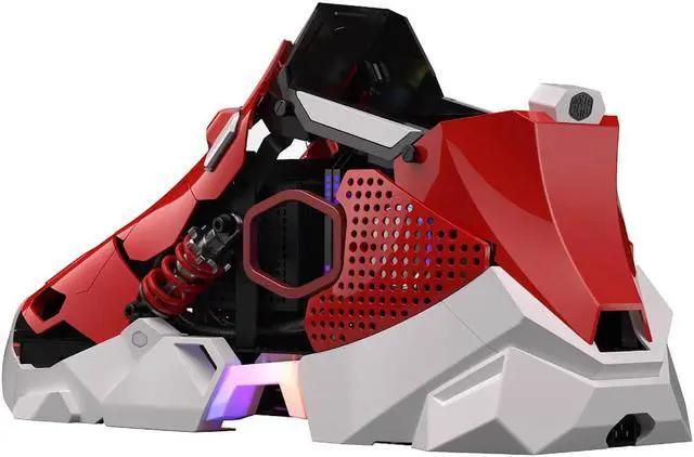 Alt view image 6 of 7 - CoolerMaster Sneaker-X CPT Kit Case Mini-ITX Classic Red Aluminum SFX PSU 3-slot GPUs