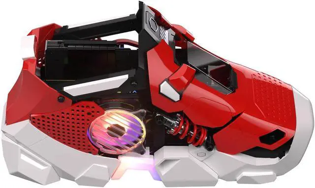Alt view image 2 of 7 - CoolerMaster Sneaker-X CPT Kit Case Mini-ITX Classic Red Aluminum SFX PSU 3-slot GPUs