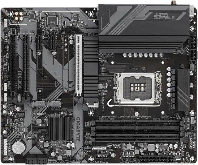 Alt view image 3 of 10 - Gigabyte Z790 D AX Motherboard LGA 1700 DDR5 ATX HDMI DP Wi-Fi 6E M.2 PCIe HDMI