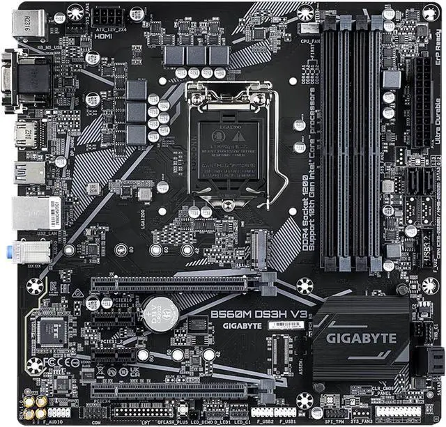 Alt view image 2 of 4 - Gigabyte motherboard B560M DS3H V3 DDR4 LGA 1200 Micro ATX HDMI