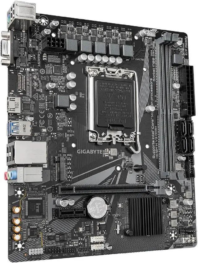 Alt view image 3 of 4 - Gigabyte H610M H V3 DDR4 Micro ATX VGA HDMI Motherboard SATA3 LGA 1700