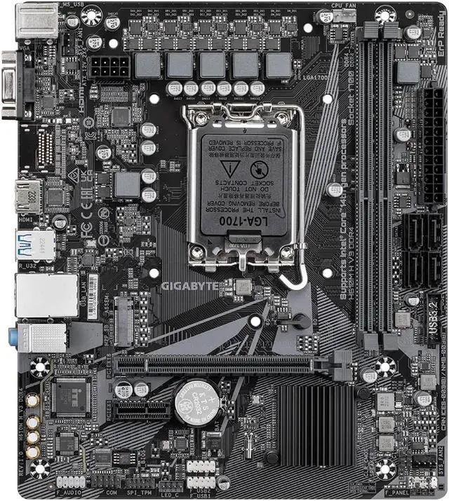 Alt view image 2 of 4 - Gigabyte H610M H V3 DDR4 Micro ATX VGA HDMI Motherboard SATA3 LGA 1700