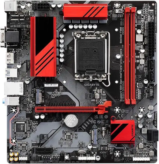Alt view image 2 of 10 - Gigabyte B760M GAMING Micro ATX VGA HDMI DP Motherboard LGA 1700 LAN 2.5 Gigabit DDR5