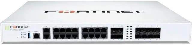 Main image of Fortinet FortiGate-200F Hardware +1 year Forticare and Fotriguard enterprise license FG-200F-BDL-809-12