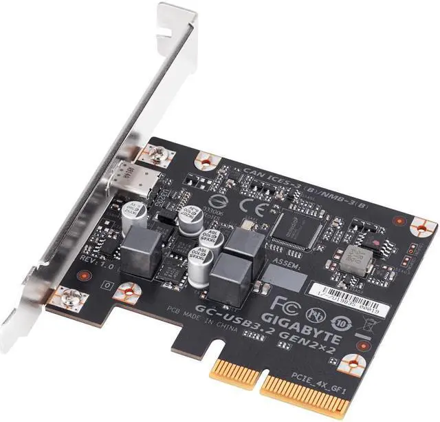 Alt view image 2 of 3 - Gigabyte GC-USB 3.2 GEN2X2 Type-C connector 20Gb/s data-transfer Speed PCIe