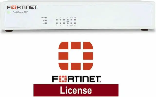 Main image of Fortinet FortiGate FG-80F Firewall + 1 year enterprise license FG-80F-BDL-809-12