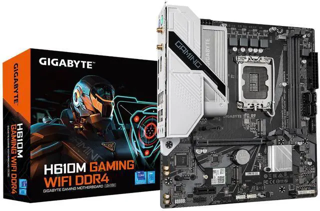 Main image of Gigabyte Motherboard H610M GAMING WiFi DDR4 LGA 1700 Micro ATX Bluetooth 5.1 M.2 PCIe