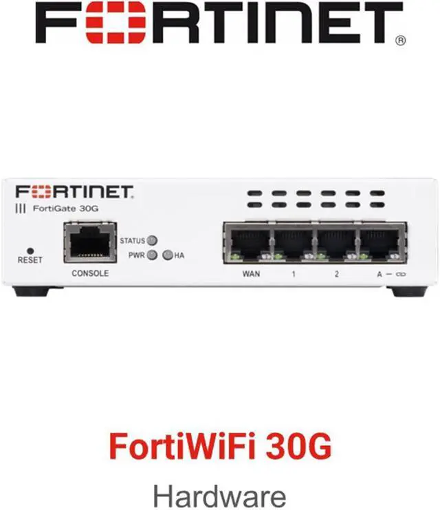 Main image of Fortinet FortiWiFi 30G wireless 4 x GE RJ45 including 3 x Internal ports 1xWAN