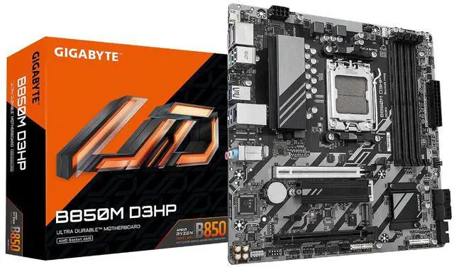 Main image of Gigabyte B850M D3HP motherboard Micro ATX DDR5 AM5 M.2 PCIe USB Type-C
